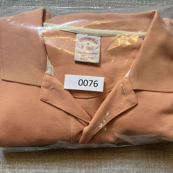 Brooks Brothers Performance Polo Shirt Men’s Medium Sherbert Orange 100% Cotton - Picture 8 of 9